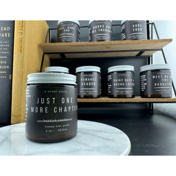 Bookish 4oz. Candle - Just One More Chapter - Picture 2 of 4
